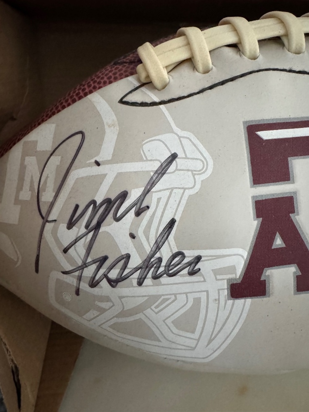 Signed Football: Texas A&M Logo Football hand-signed by Jimbo Fisher